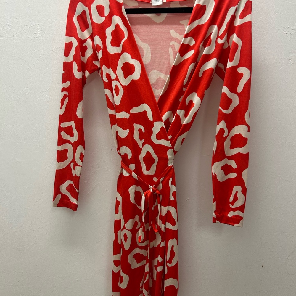 DVF classic Animal Print Wrap Dress